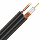 18 AWG BC 95% BC Braid RG6U PVC 75 Ohm Coaxial Cable , CMR Siamese Cable for Ethernet