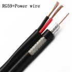 Economy RG59 Black CCTV Coaxial Cable 50% CCA Braid with 2 × 0.75 mm2 CCA Power Siamese