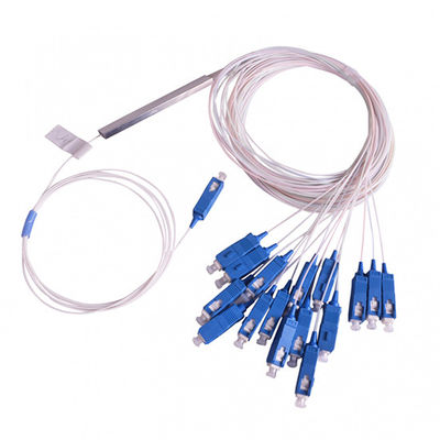 PLC Splitter 1×16 Single Mode Blockless 0.9mm Fiber Cable with SC/UPC SC/APC Connectors