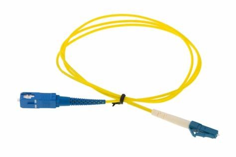 SC to LC Simplex Fiber Jumper Singlemode 9/125 μm with PVC or LSZH Jacket Fiber Optic Patch Cord