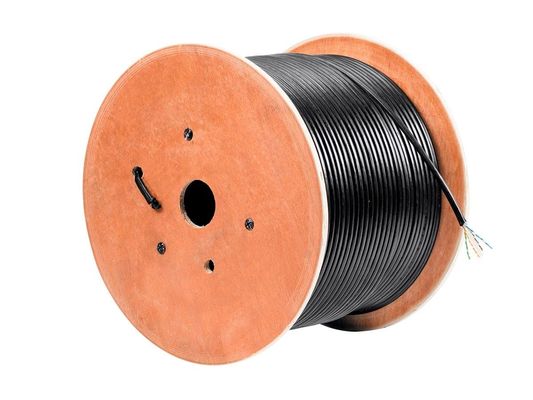 Outdoor PE Jacket SF/UTP CAT6 Ethernet Cable with Solid Bare Copper Conductor and CPR Certification