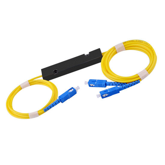1×2 PLC Optical Splitter ABS Box Type with SC Connector for Fiber Optic Networks