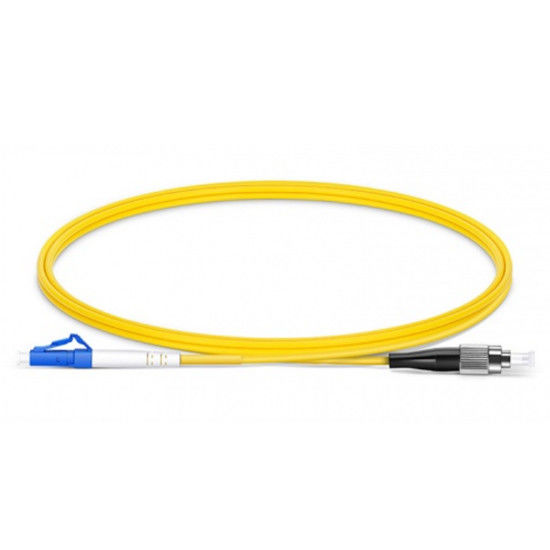 LC UPC to FC UPC Simplex G.652.D Single Mode PVC 2.0mm Fiber Optic Patch Cord for High-Speed Data Transmission