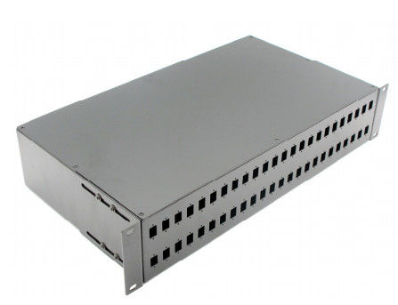 2U 19inch Rack Mount Fiber Patch Panel in CRS Cold Rolled Steel for Standard EIA 19" Rack