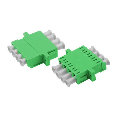 LC APC QUAD Asymmetric Welding Fiber Optic Adapter with Flange - ≤ 0.2dB Alternating Loss, Ceramic or Metal Sleeve, Wide Operating Temperature