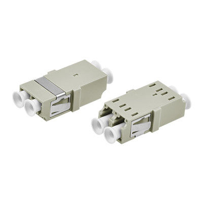 LC MM DX One-piece Fiber Optic Adapter with ≤ 0.2dB Alternating Loss and Ceramic or Metal Sleeve for Wide Operating Temperature