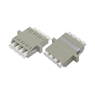 LC MM QUAD One-piece Fiber Optic Adapter with Flange Featuring ≤ 0.2dB Alternating Loss Ceramic or Metal Sleeve and Wide Operating Temperature
