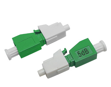 LC APC Female To LC APC Male Plug In Fixed Fiber Optical Attenuator 1 - 25dB