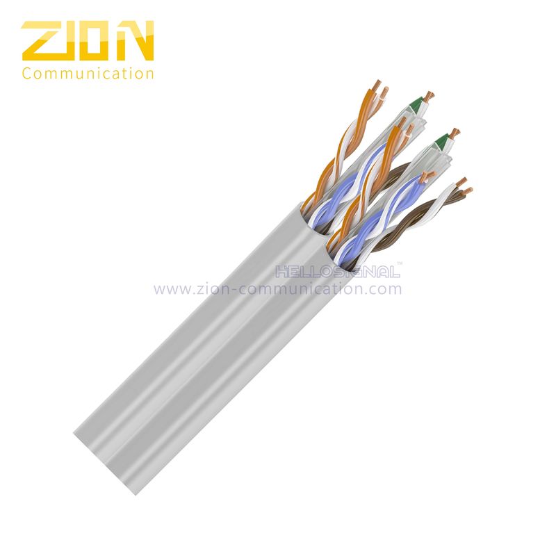 PVC CMP Jacket U/UTP Dual CAT6 Network Cable with 23 AWG Bare Copper for Telecommunication
