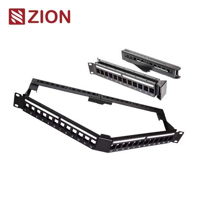 1U 24 Θύρες Μη θωρακισμένο Πτυσσόμενο κενό Patch Panel